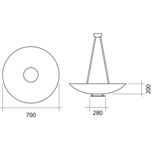 Classic Pendant Dimension Diagram