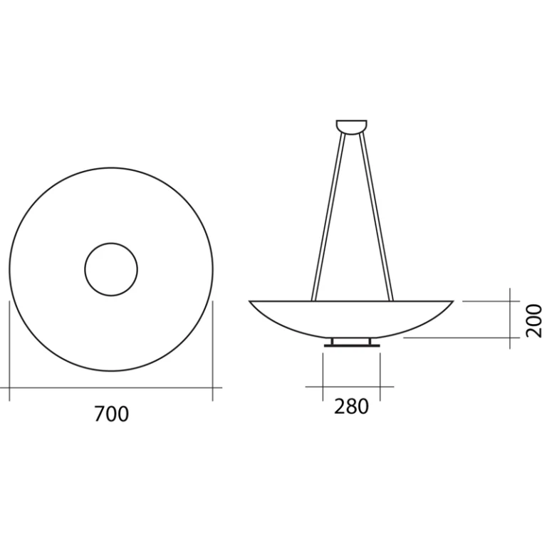Classic Pendant Dimension Diagram
