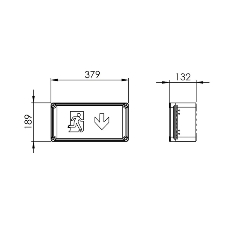 IP67 EXIT BOX Dimension Diagram