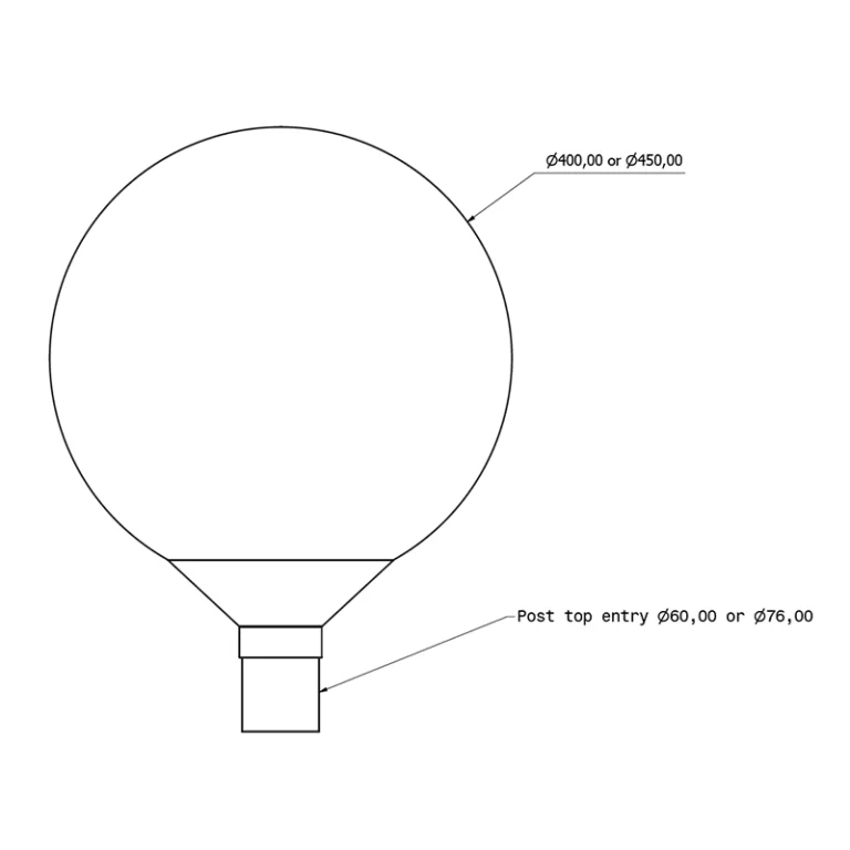 Post top Dimension Diagram